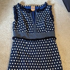 Tory Burch Blue Polka Dot Dress